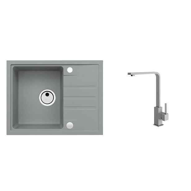 Alveus SET ALVEUS Intermezzo 30 + baterie AFRA 81 obdélníkový granitový dřez 620 x 480 mm v setu s baterií