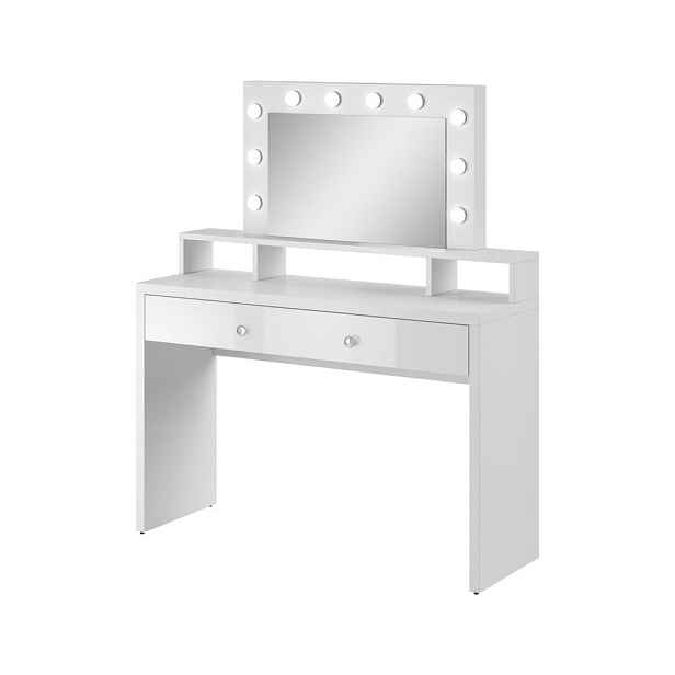 MASSENO TOALETNÍ STOLEK ISOLA, 120/136/40 cm se zásuvkami, bílý