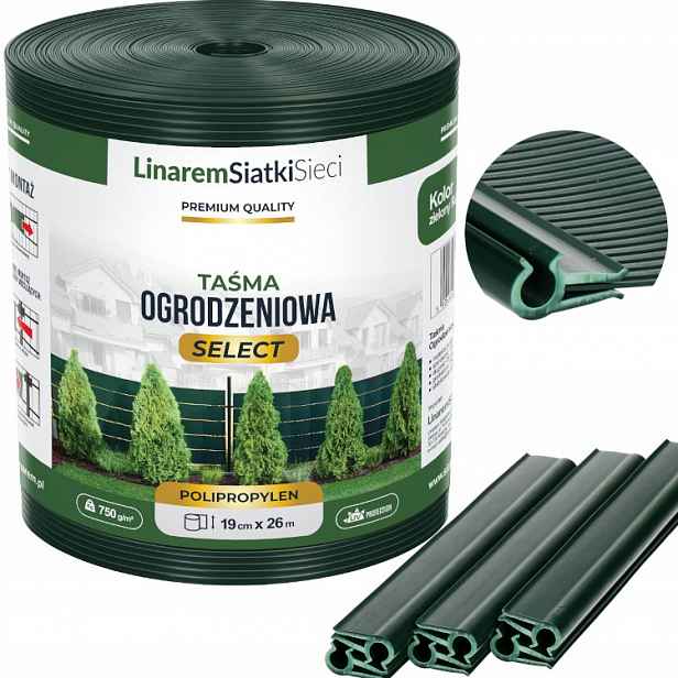 Stínící Panelové Pásy Select Polypropylenová Zelená 19 Cm x 26 m Klipsy