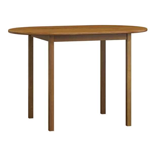 Stůl DASHEN 4, oválný 150x80, masiv borovice, moření: dub
