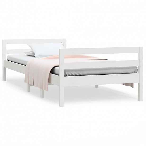 vidaXL Postel bez matrace bílá 80 x 200 cm masivní borovice