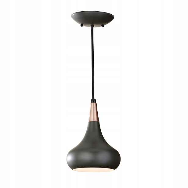 Závěsná lampa tmavě hnědá retro do obývacího pokoje nad stůl kulatá 18 cm Feiss
