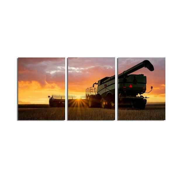 Obraz na zeď Kombajn sklizeň pole obilí dárek pro zemědělce 40x90 cm
