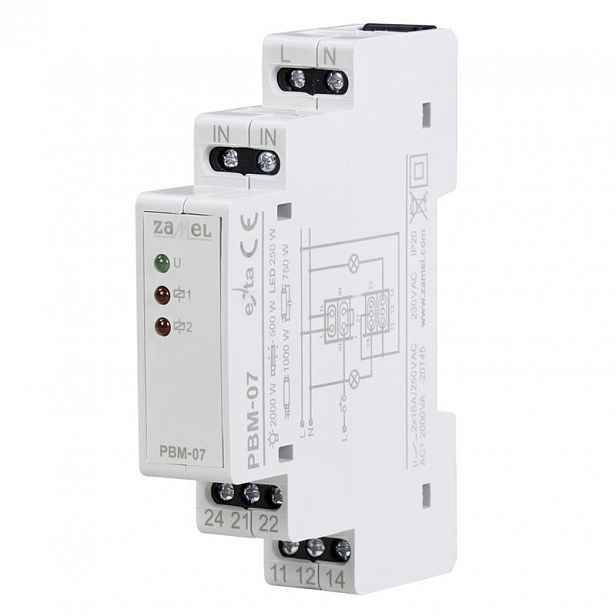 Bistabilní relé 2-pólové 230V PBM-07 Zamel