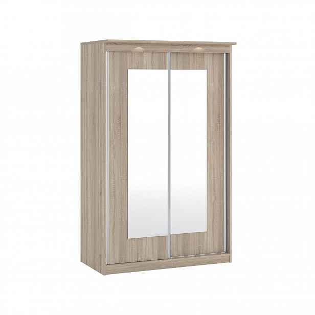 Šatní skříň se zrcadlem 120 cm ODESSA - dub sonoma