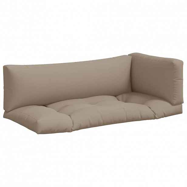 vidaXL Podušky na palety 3 ks taupe textil
