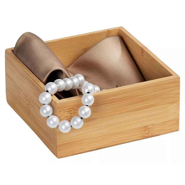 Zeller Present Organizér do šuplíku kuchyně i koupelny, příborník BAMBOOZ  15 x 15 x 7 cm
