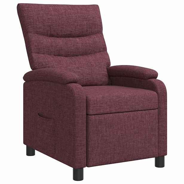 vidaXL Křeslo s funkcí ležení Fialová Textil