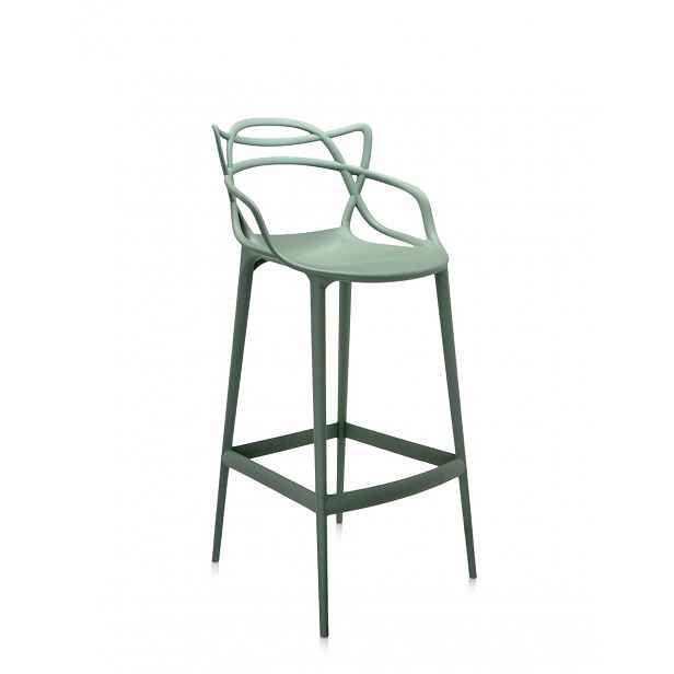 Barová židle MASTERS, v. 75 cm, více barev - Kartell Barva: šalvějově zelená