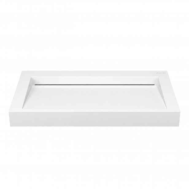 Umyvadlo Veloria Solid Surface Coco White/Bílá s lineárním odtokem 80 cm