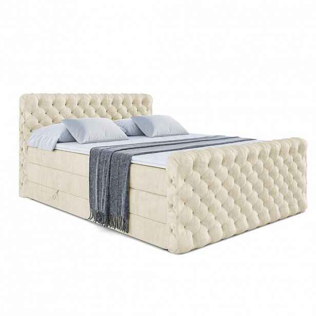 ALTDECOR POSTEL boxspring BOXI8-Z KING – 160 × 200 – H3/H4 – béžová