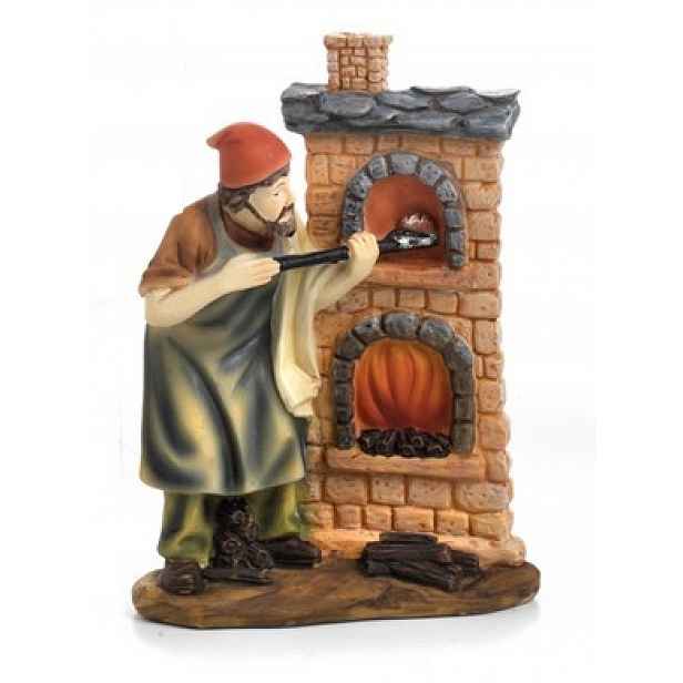 Figurka do betlému "Pekař u pece" pro figurky o výšce 15 cm
