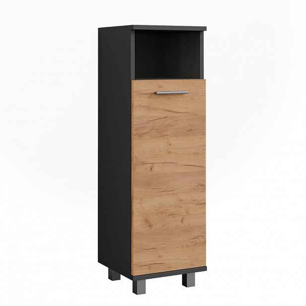 Vicco MIDI SKŘÍŇKA Ilias Zlatý dub power/antracit 30.2 x 95 cm se 2 dveřmi