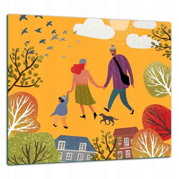 Skleněná Ochranná Deska Panel Lepidlo 65x60 Obraz