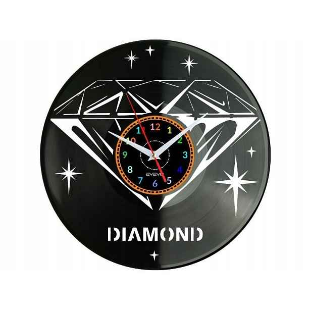 Diamant Dárek Originální dekorace do domu Hodiny z vinylové desky