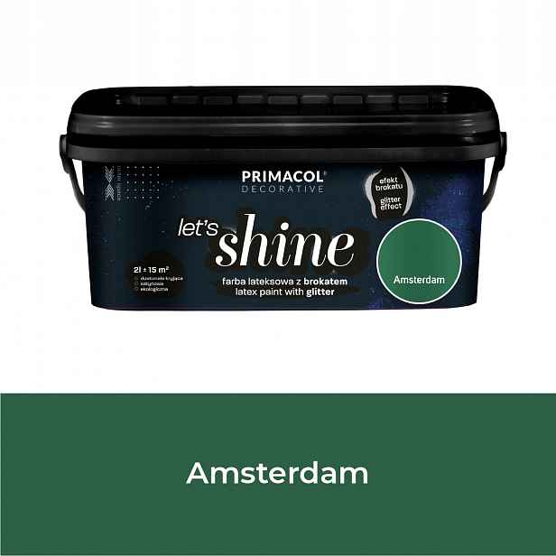 Primacol Let's Shine Barva Se Třpytkami Amsterdam 2L Zelená