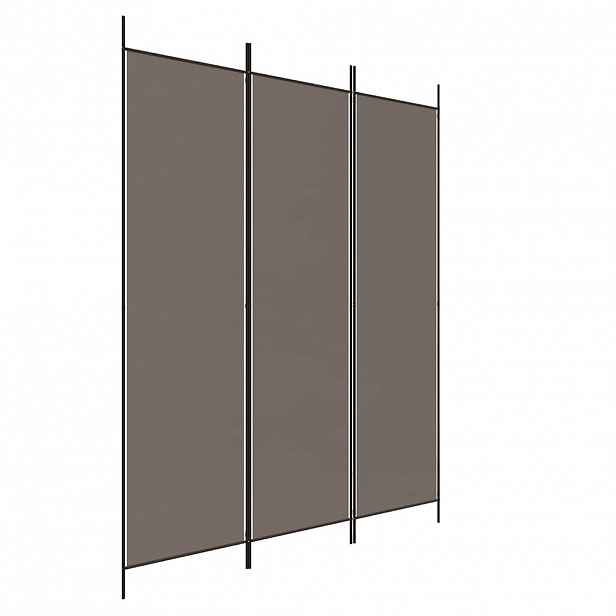 vidaXL 3dílný paraván antracitový 150x200 cm textil