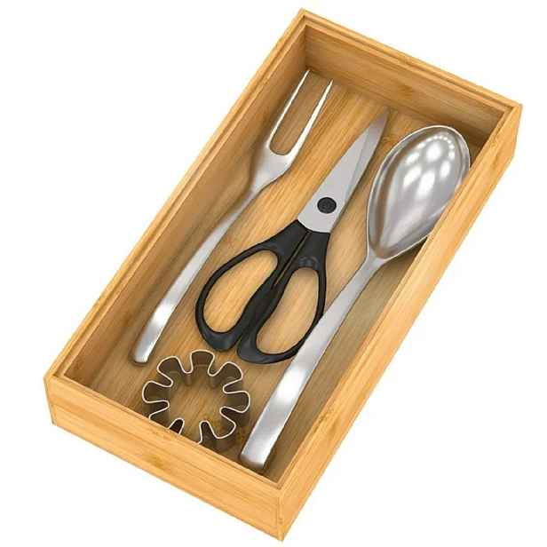 Zeller Present Organizér do šuplíku kuchyně i koupelny, příborník BAMBOOZ (30x15x7)