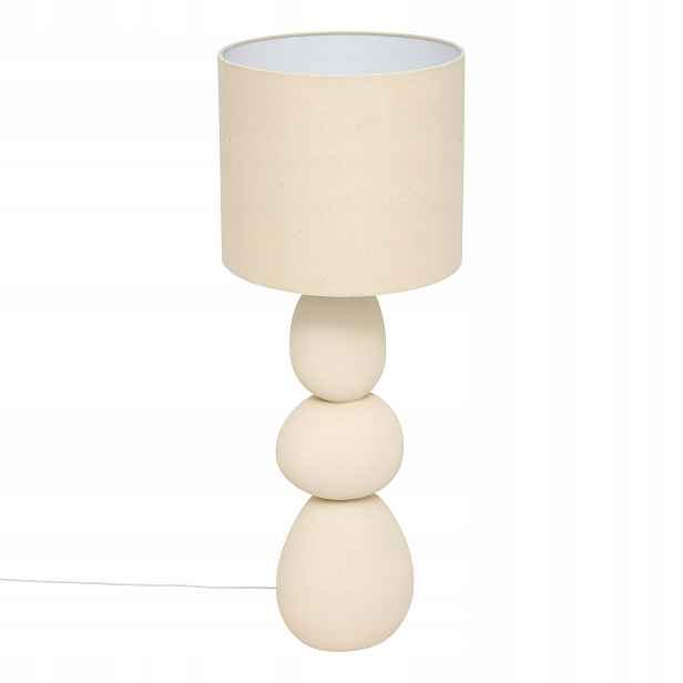 Keramická stojací lampa Alitha, Ø 38 × 100 cm, béžová