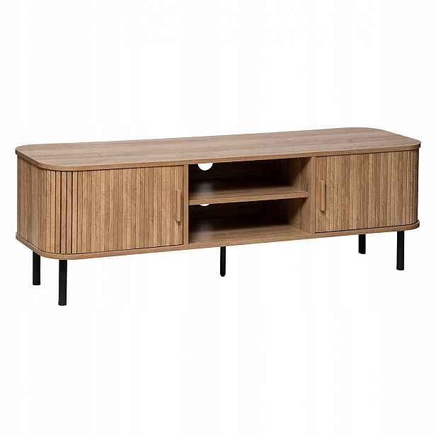 Komoda Pod Televizor Mdf 140X40X46 CM Se Dvěma Policemi, Hnědá