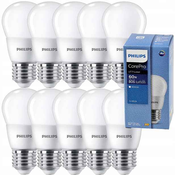 Philips Led žárovka E27 7W 60W 806lm 115lm/W 4000K EyeComfort CorePro 10x