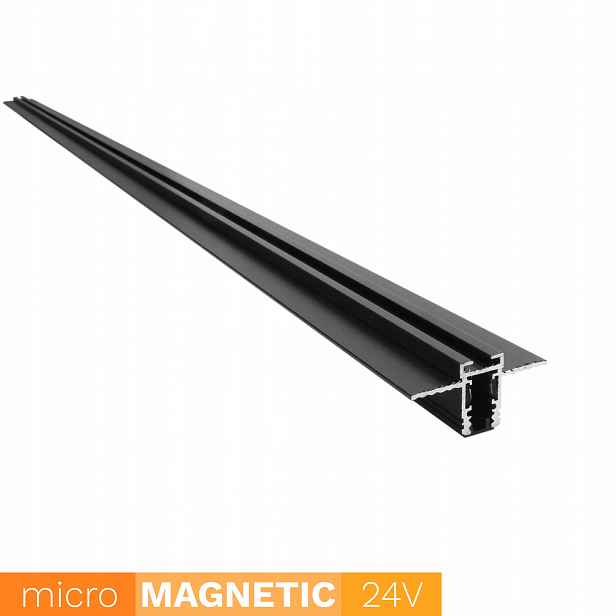 Podomítková magnetická lišta UN5-D Micro Magnetic 100 cm černá