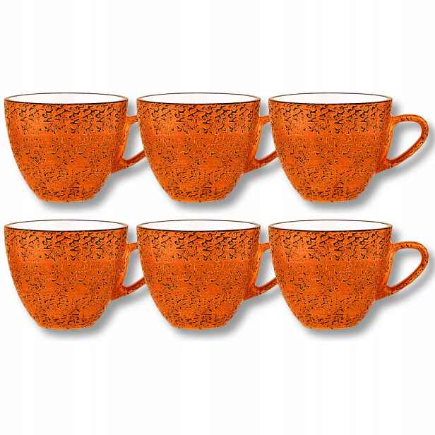 Šálek na espresso porcelánový oranžový 75 ml Wilmax 6 kusů
