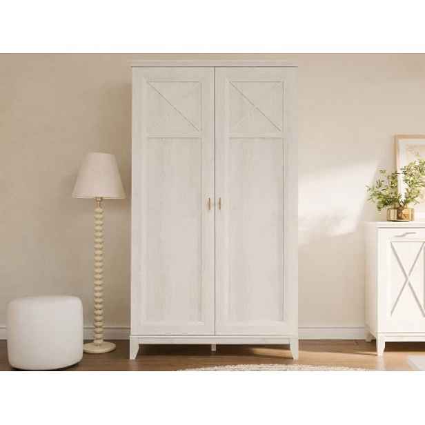 Šatní skříň Miramare 113 cm, bělená borovice