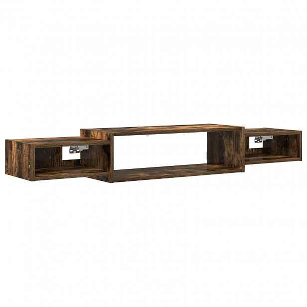 vidaXL Nástěnná TV skříň Nástěnná montáž Kouřový dub 140 x 28 x 21 cm