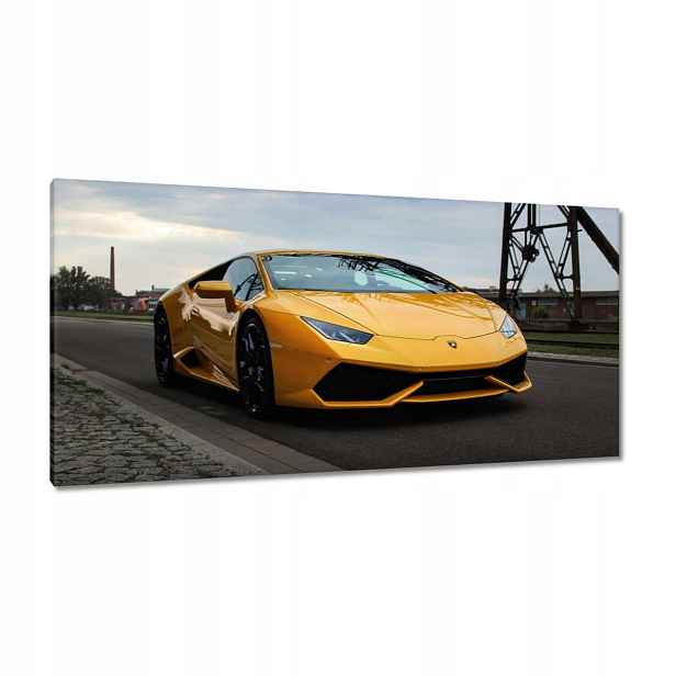 Obrazy 115x55 Žlutý sportovní automobil