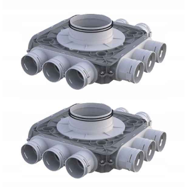 Rozdělovač 12hranný, 12x75/200 mm FlexiVent Vents Set 2 Kusů