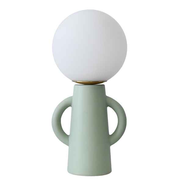 Zelená stolní lampa do obývacího pokoje pro děti, keramická Paul