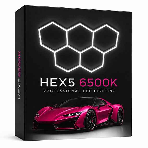 Led panel hexagon 229x158 cm černý automobilové studio 168W Hex 5