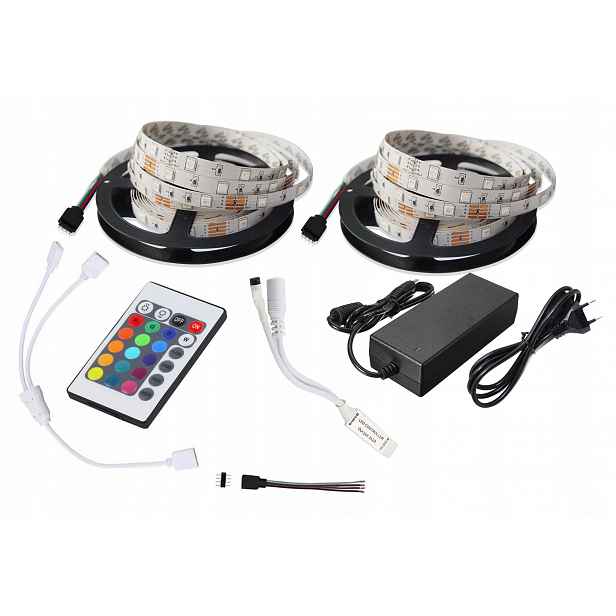 Led pásek Komplet 150RGB 10 m 5050 dálkový ovladač 24 napájecích zdrojů
