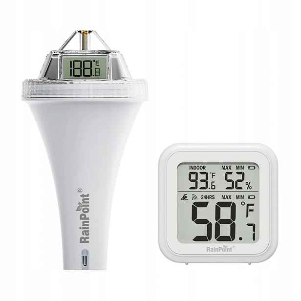 RainPoint B0565T HCS015T2H Bazénový teploměr Bezdrátový LCD 100M