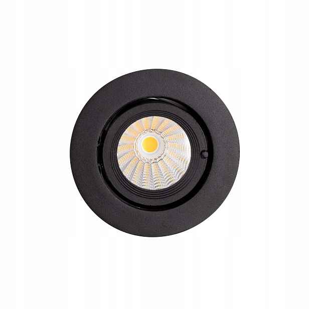 Svítidlo Maxlight Rubio černé Led 10W kulaté stropní svítidlo pod omítku s možností nastavení IP20