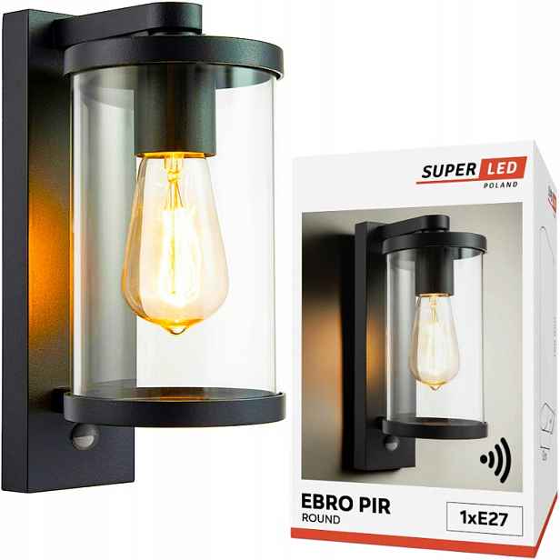 Fasádní lampa Zahradní nástěnné svítidlo E27 Led Lucerna s Pir senzorem Aluminium