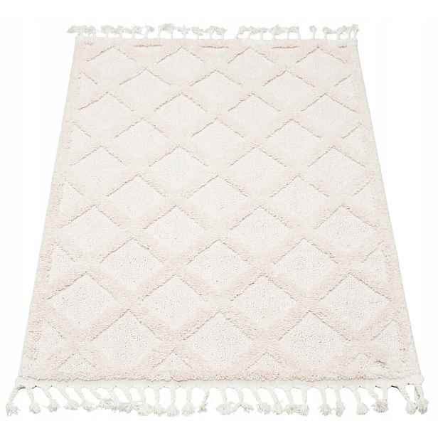 Koberec Shaggy Boho Do Obývacího Pokoje Ložnice Měkký Vlas Hrubý S Třásněmi 80X150