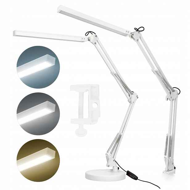 Led Kreslící lampička na školní stůl do kanceláře, šroubovací, 14W, 3CCT