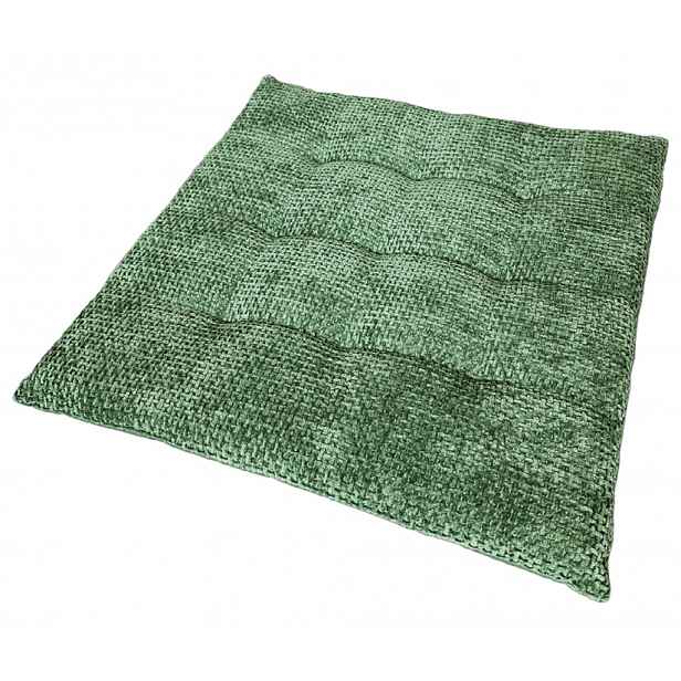 Podsedák na židle Chenille Cross 40x40 cm, zelená