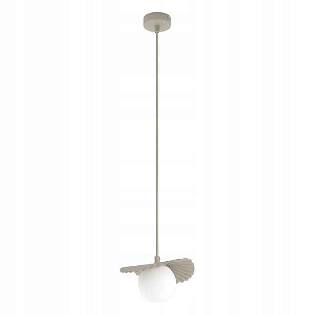 Závěsná lampa béžovo-bílá koule sklo G9 8W Flora Emibig