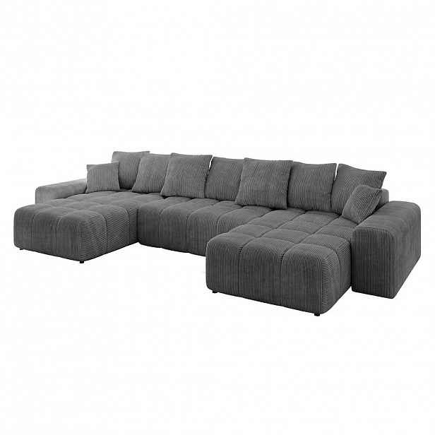 ALTDECOR SEDACÍ SOUPRAVA ENIL-U 401x189x68 tmavě šedá manšestr
