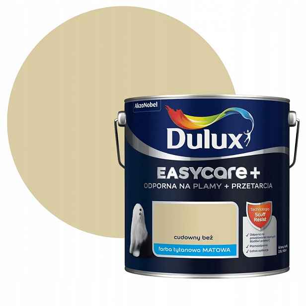 Dulux EasyCare Plus Barva Odolná Proti Drhnutí Úžasná béžová 2,5L
