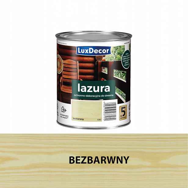 Luxdecor Ochranná A Dekorativní Lazura Na Dřevo 4,5 L, Bezbarvá