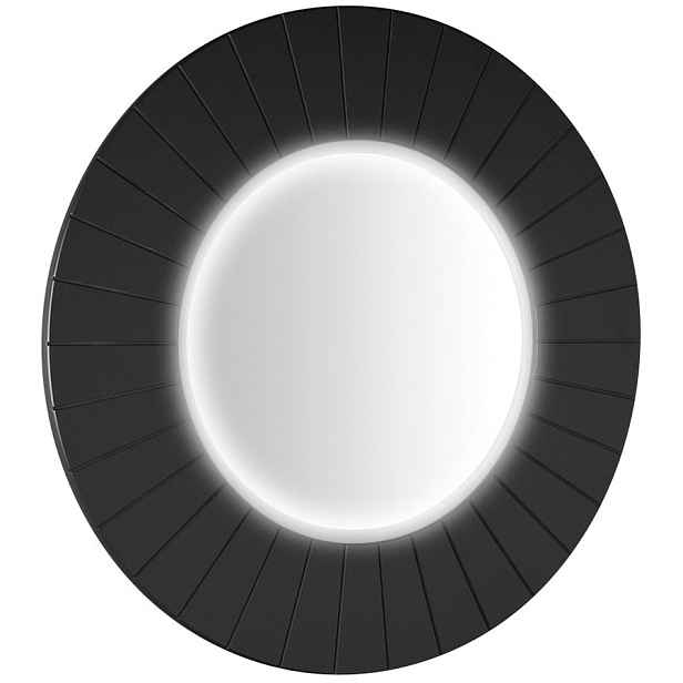 Sapho LUMIRO STRIP kulaté zrcadlo s LED osvětlením v rámu o 90cm, carina