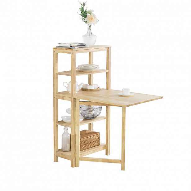 SoBuy BAROVÝ STŮL s jednou zásuvkou Přírodní 68x59x126cm Nordický