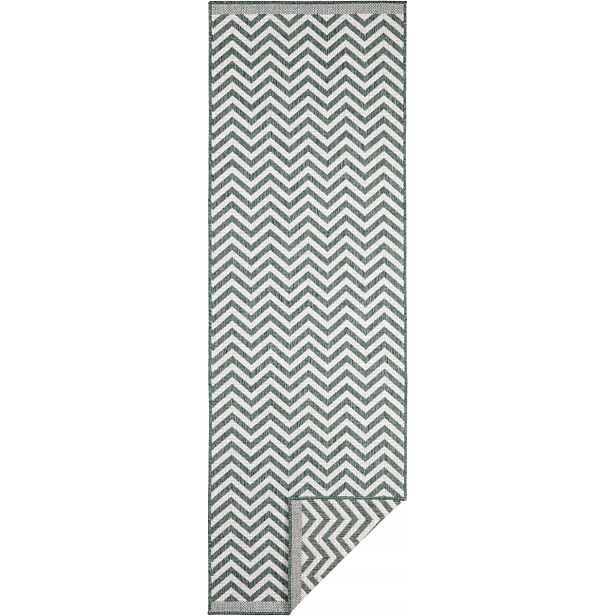 Zelený běhoun na terasu – předsíň 80 x 250 cm
