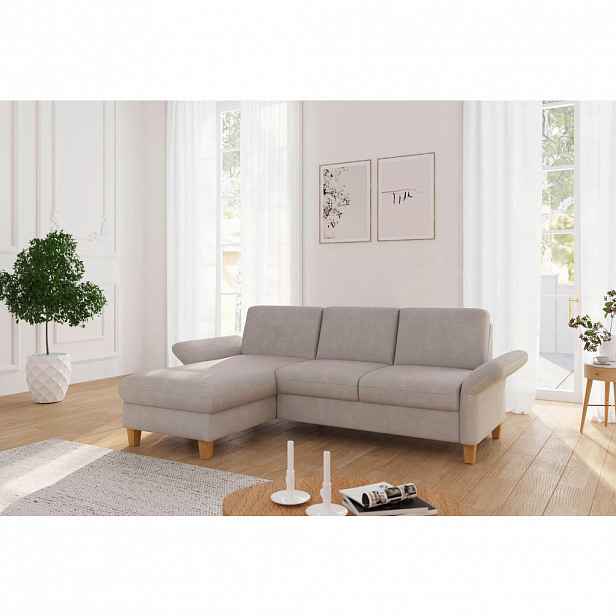 Sit & More ROHOVÁ SEDAČKA, textil, šedobéžová