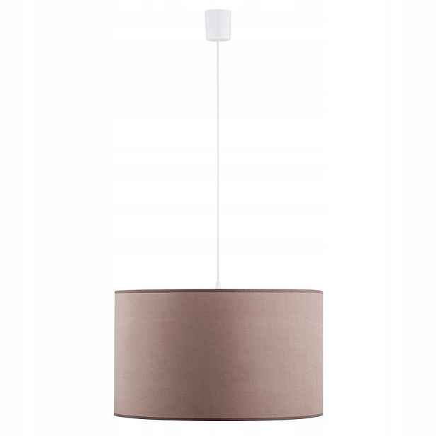 Lustr Závěsná lampa Rondo Bílý Kov Látka E27 120 cm pro Tk Lighting