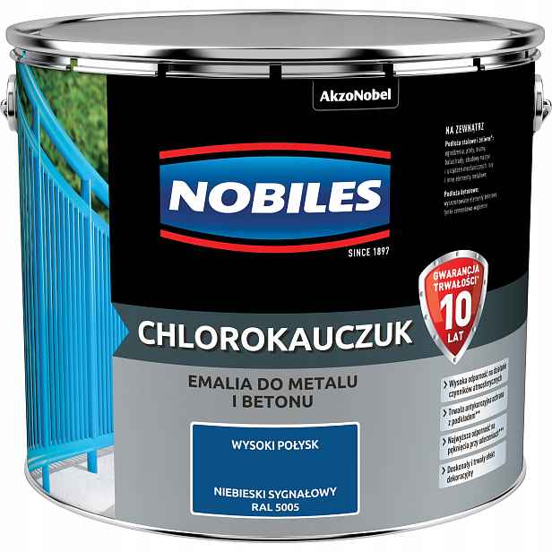 Nobiles Chlorkaučuk Smalt 10 L Modrý Signální Ral 5005